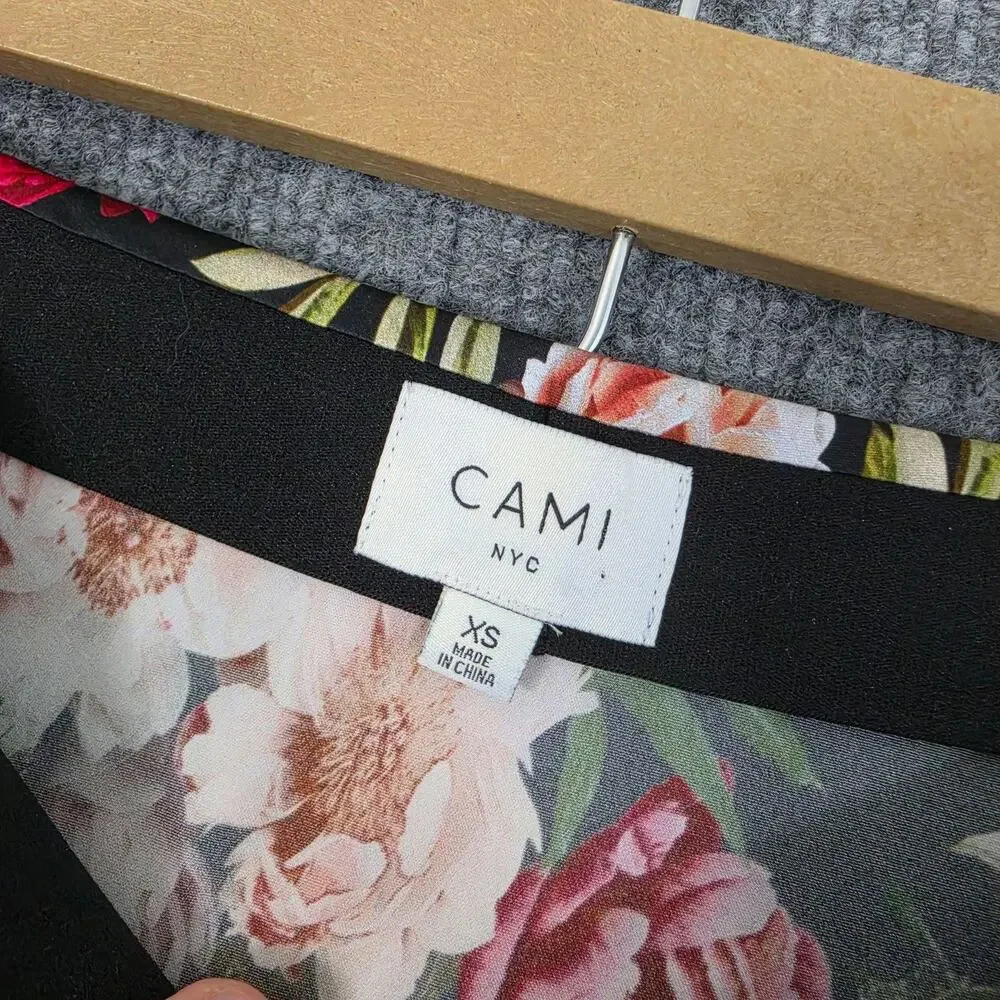 Cami NYC Skirt XS Floral Silk Satin Midi Multi Romantic Fairy Elegant Bohemian